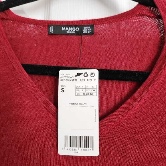 Mango simple red sweater dress size small - Picture 2 of 3